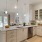 a kitchen with white cabinets